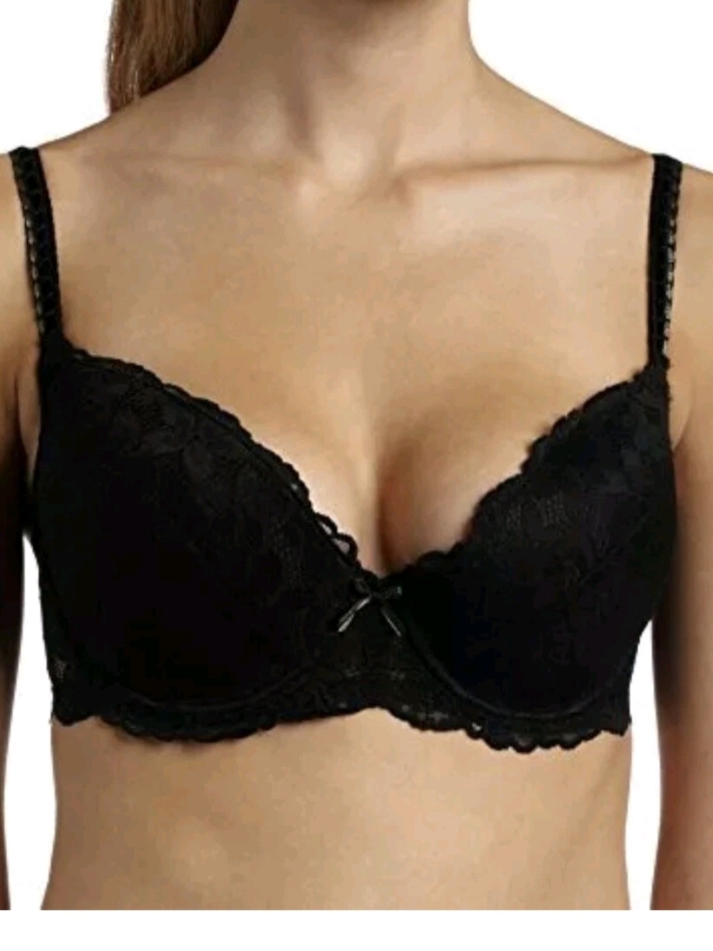Le MYSTERE N°9 7139 BRA 36E BLACK SCARLETT ALL OVER LACE UNDERWIRE NEW